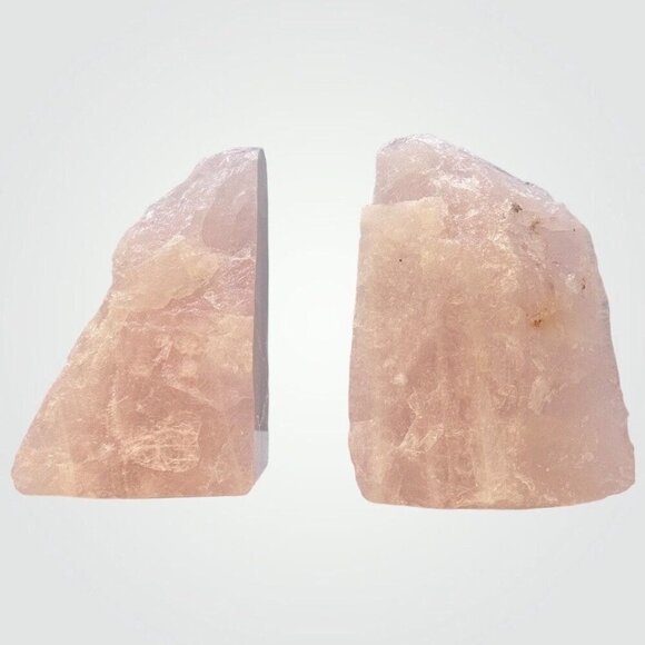 Pink Crystal Bookends, Rose Quartz, Natural Characteristics, Unique Bookend (AD) - Picture 4 of 10